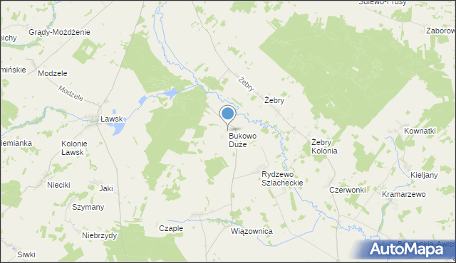 mapa Bukowo Duże, Bukowo Duże na mapie Targeo